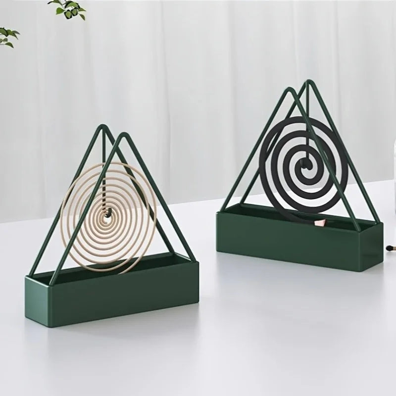 Triangular Mosquito Coil Holder – Metal Hanging Ash Collector Incense Coil Holder Babs