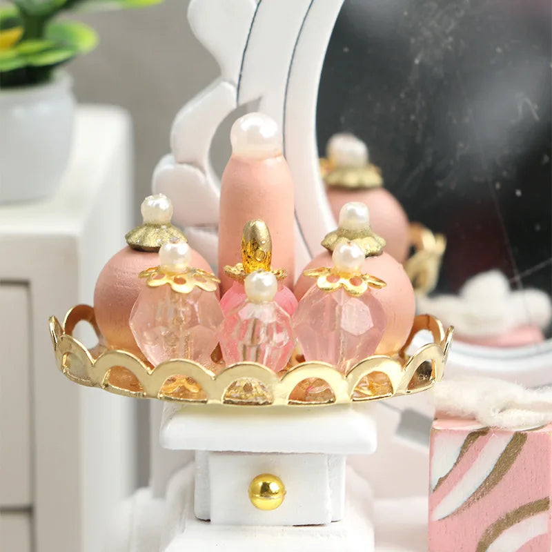 1:12 Scale Pink Perfume Tray Miniature Dollhouse Accessory Dollhouse Miniature Babs