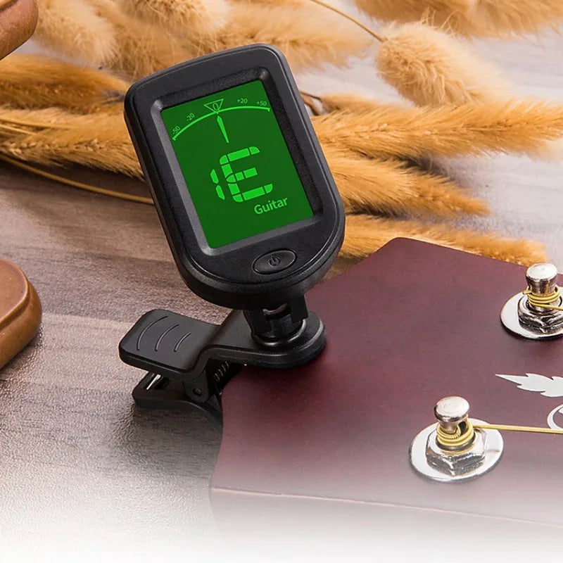 Clip-On Digital Guitar Tuner – 360° Rotatable LCD Display Clip-On Guitar Tuner Babs