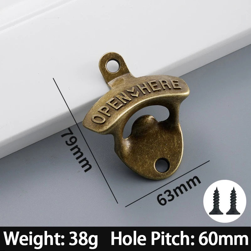 Retro Wall Mounted Beer Bottle Opener – Zinc Alloy Kitchen Decor Wall Bottle Opener Babs Bronze 1pcs