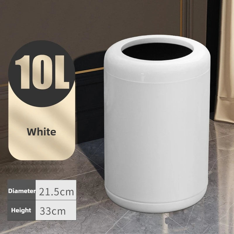 Modern Stainless Steel Trash Can 8L/10L – Living Room & Kitchen Stainless Steel Trash Can Babs 10L-White