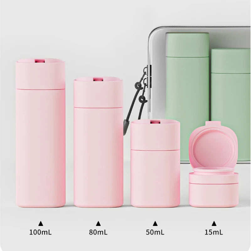 6-Piece Leakproof Travel Bottles Set – Refillable 15–100ml Travel Bottle Set Babs