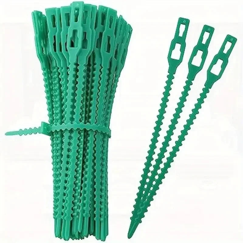 50pcs Reusable Adjustable Plant Ties – Vine & Tomato Stem Clips Garden Plant Ties Babs