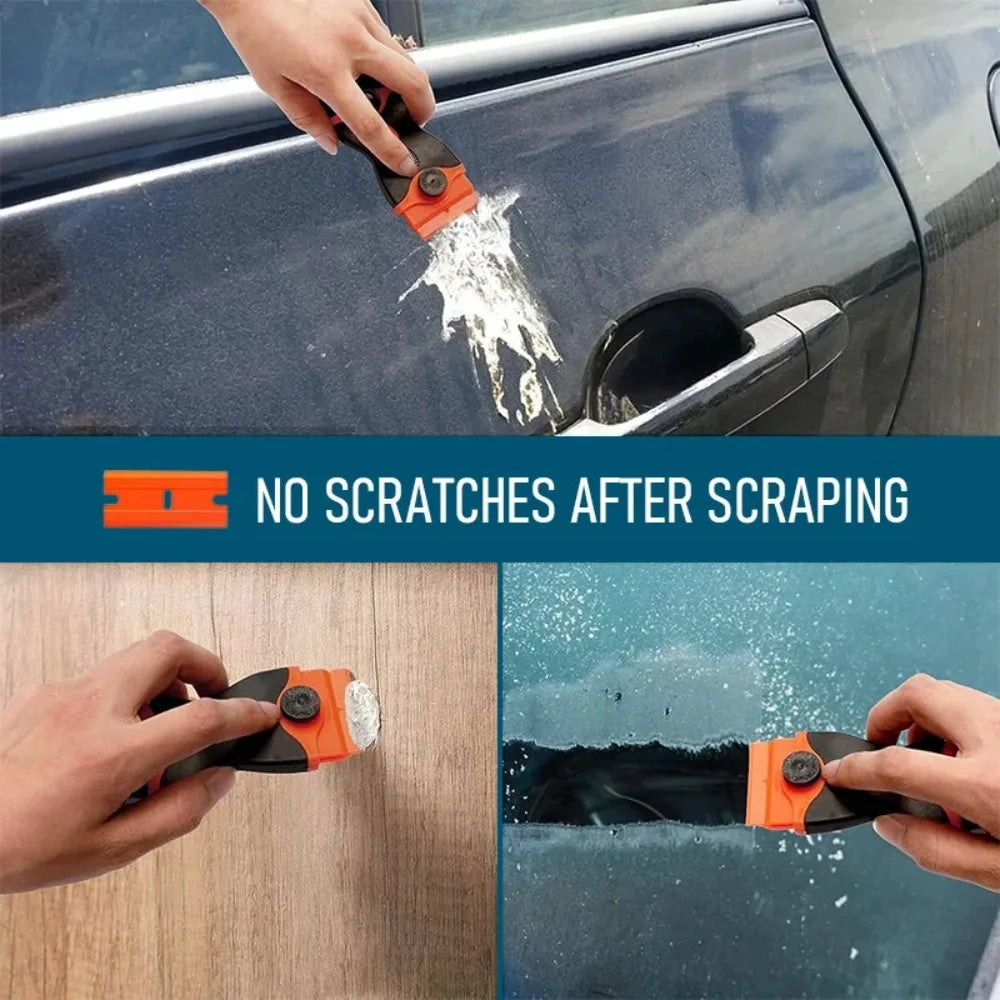 Razor Blade Scraper Tool – 10 Metal & Plastic Blades Included Blade Scraper Tool Babs