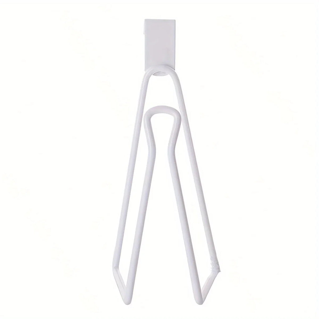 Forged Iron Wall-Mount Toilet Paper Holder – No-Drill Shelf Toilet Paper Holder Babs WHITE