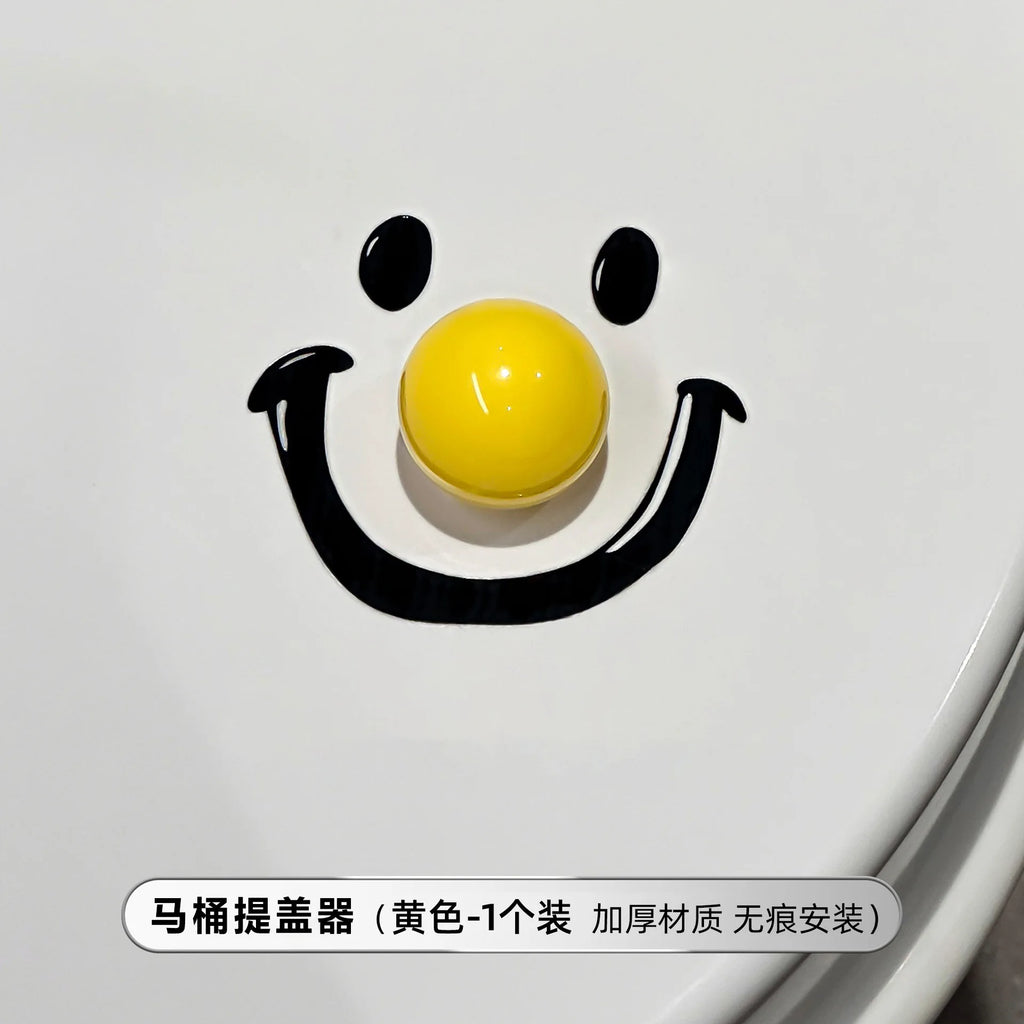 Smile Face Toilet Lid Lifter – Self-Adhesive Seat Handle Toilet Lid Lifter Babs