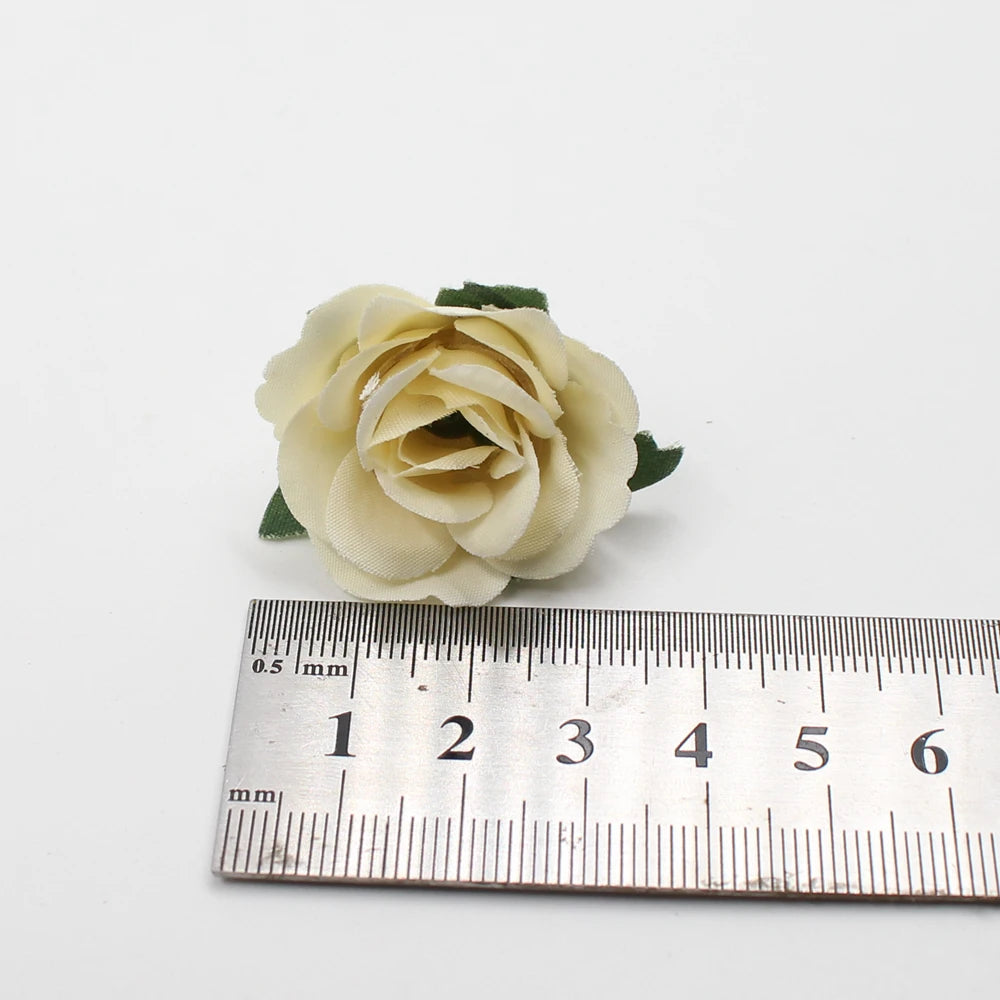 20Pcs Mini Silk Rose Flower Heads for DIY Wedding & Home Decor Artificial Flower Heads Babs