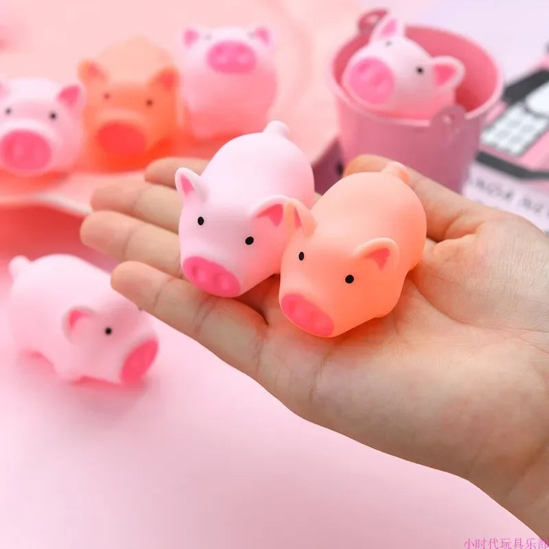 20pcs Squeeze Pink Pig Dolls – Party Favors & Birthday Gifts Squeeze Novelty Toy Babs