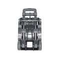 Foldable Flatbed Trolley Cart – 4-Wheel Stainless Steel & ABS Folding Trolley Cart Babs black