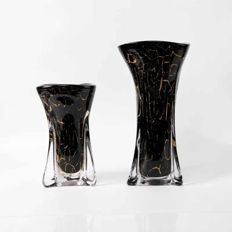 Nordic Glass Glazed Vase | Modern Home Decor Flower Vase Decorative Glass Vase Babs