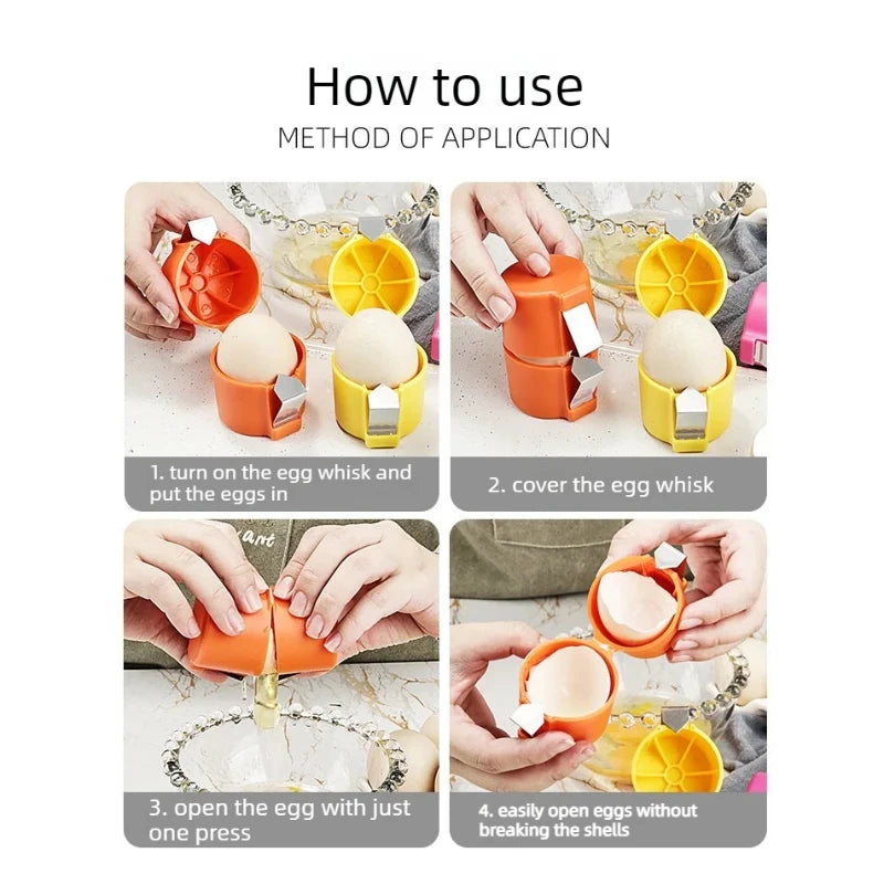 3-in-1 Egg Cracker, Whisk & Yolk Separator Kitchen Gadget Egg Kitchen Gadget Babs