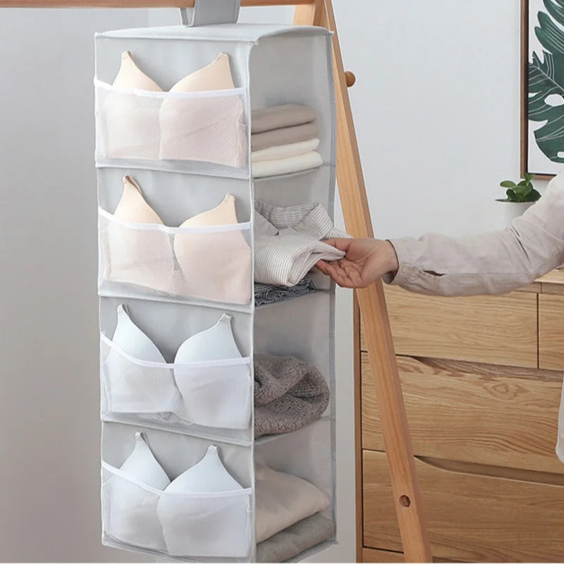 Foldable Hanging Closet Organizer – Clothes, Bags & Shoes Closet Hanging Organizer Babs