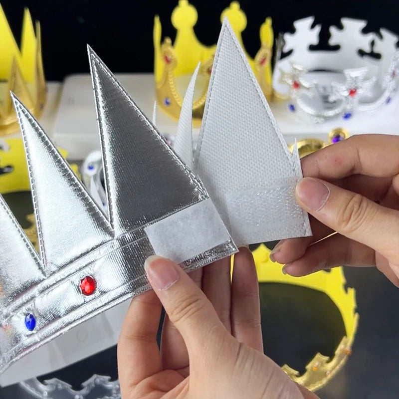 Kids 1st Birthday Crown Hat – Gold & Silver Party Prop Birthday Party Hat Babs