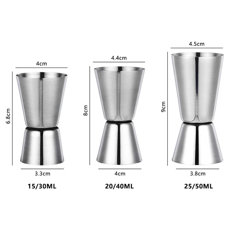 Stainless Steel Cocktail Jigger Bar Measuring Tool 15/30 & 20/40ml Cocktail Jigger Babs
