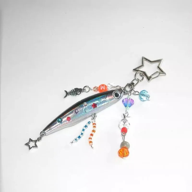 Lure Fish Keychain – Fishing Lover Backpack Charm & Gift Novelty Keychain Babs