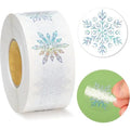 500 Transparent Snowflake Christmas Stickers Roll – Gift & Bakery Decorative Sticker Roll Babs Default Title