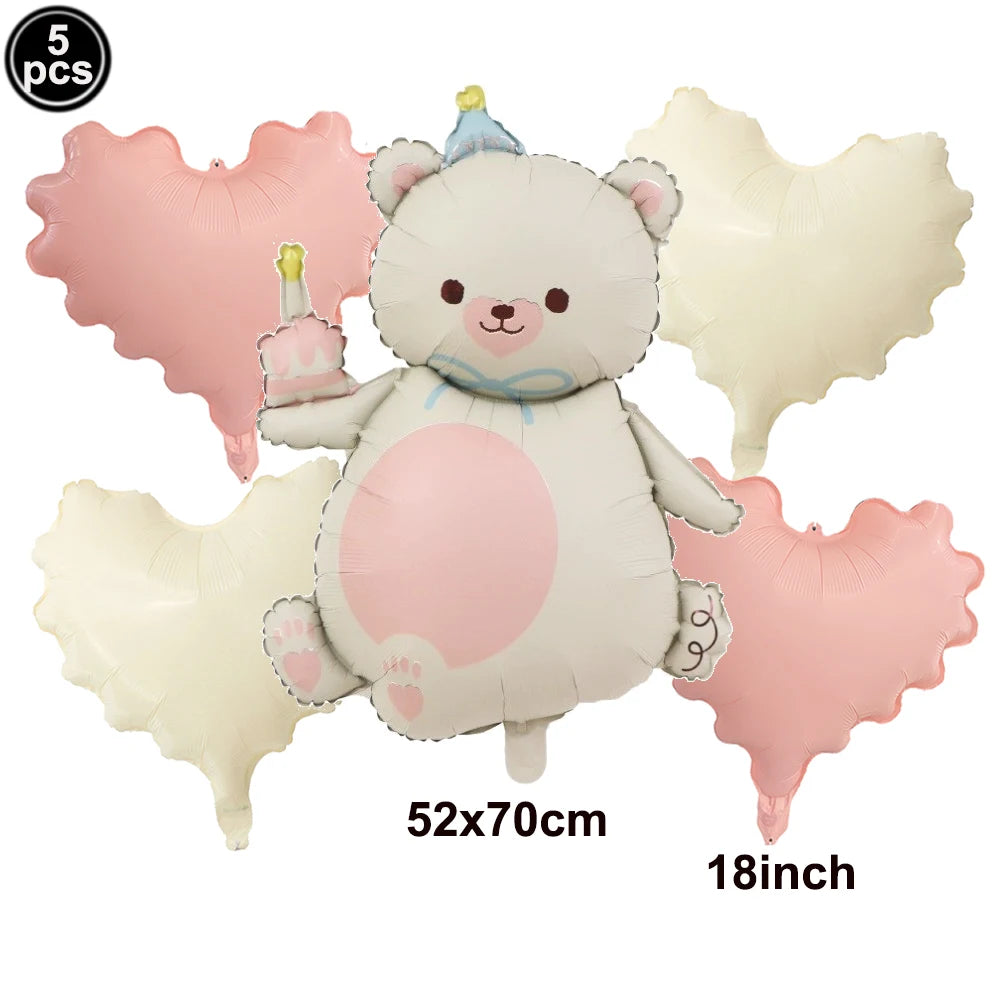 35-Inch Little Bear Foil Balloon – Baby Shower & Party Decor Foil Party Balloon Babs Olive As picture show
