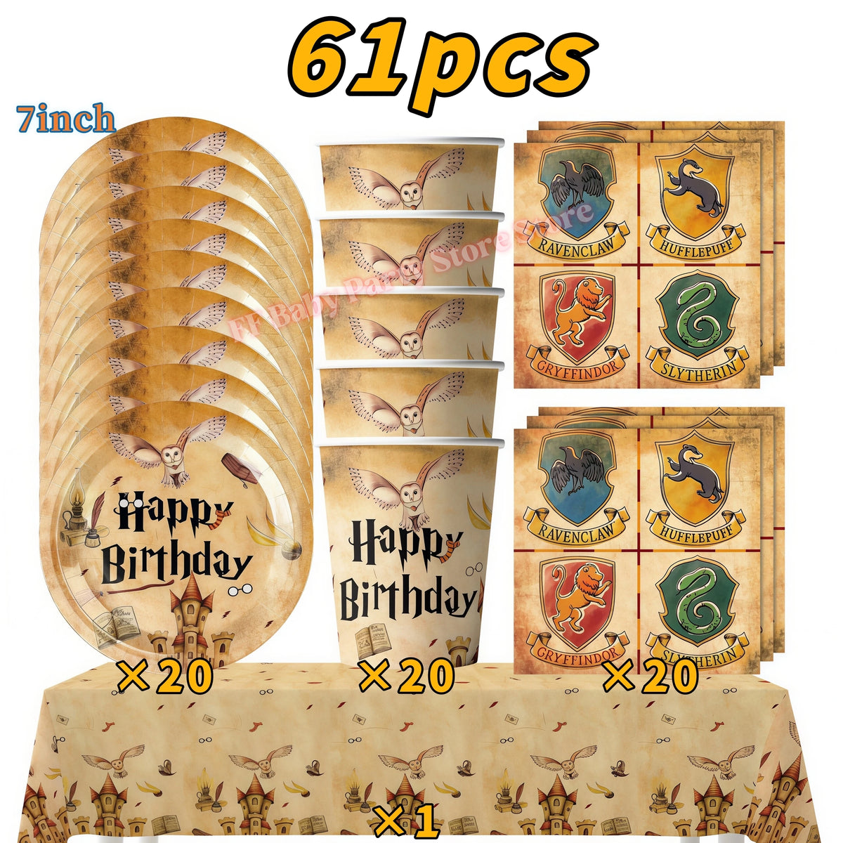 Wizard Theme Birthday Party Supplies – Plates, Cups & Balloons