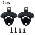 Retro Wall Mounted Beer Bottle Opener – Zinc Alloy Kitchen Decor Wall Bottle Opener Babs Black 2pcs