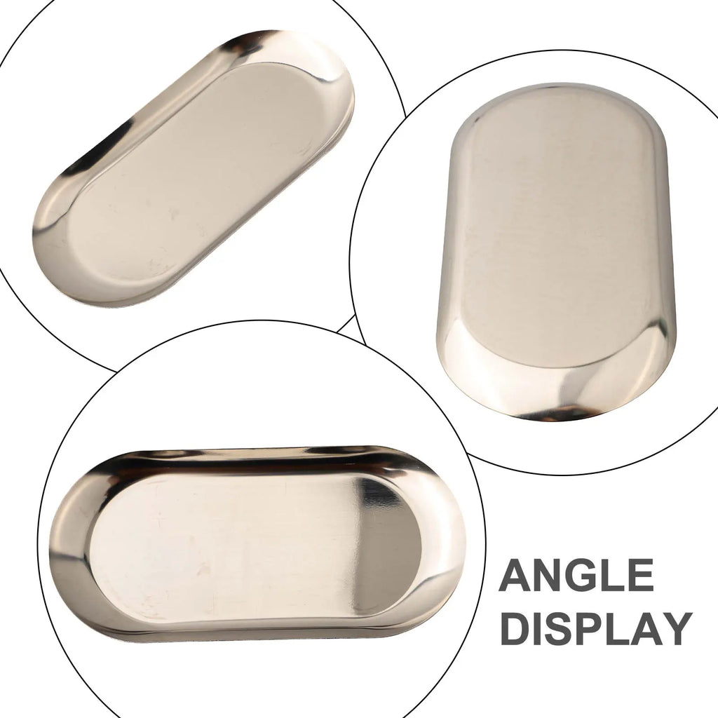 Stainless Steel Oval Tray – Jewelry, Cosmetics & Home Organizer Oval Serving Tray Babs