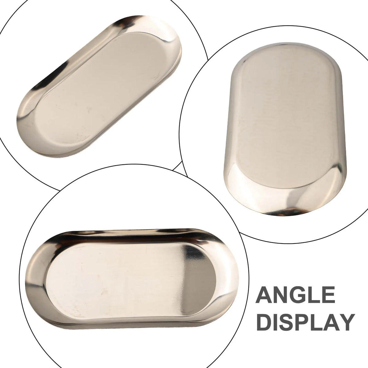 Stainless Steel Oval Tray – Jewelry, Cosmetics & Home Organizer Oval Serving Tray Babs
