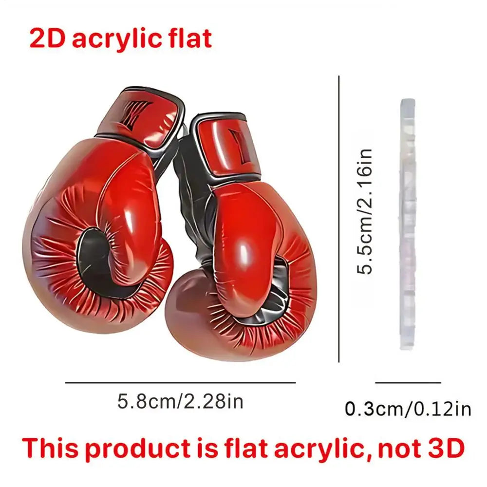 Boxing Glove Keychain – Acrylic Bag Charm for Women & Men Acrylic Keychain Babs A