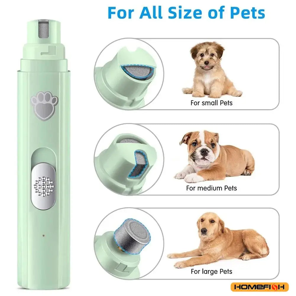 Electric Pet Nail Grinder – USB Rechargeable, 2-Speed Dog & Cat Pet Nail Grinder Babs