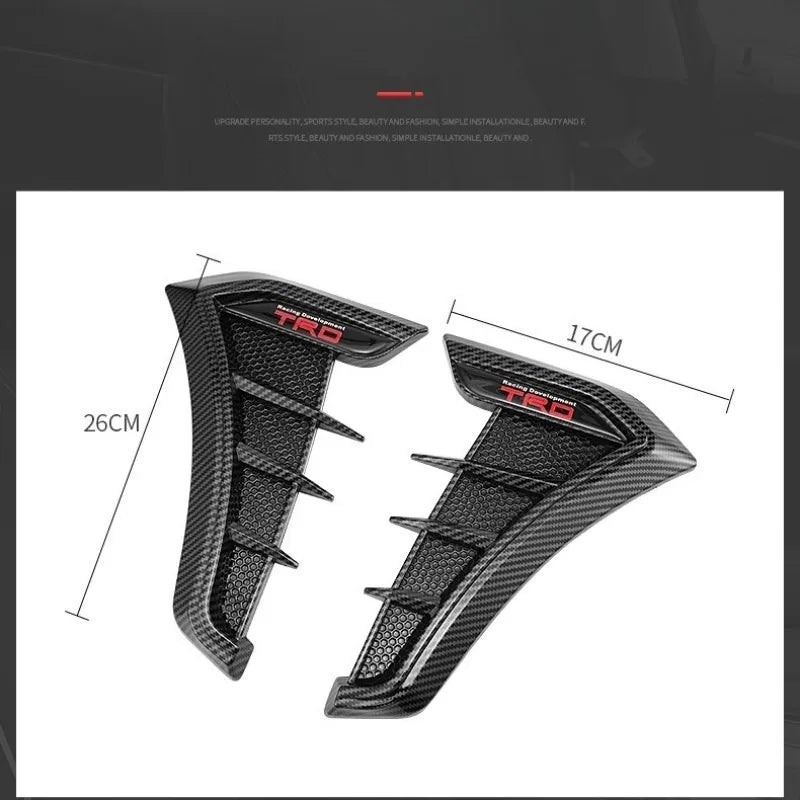 2pcs Universal Car Fender Wheel Decoration Stickers Side Wing Car Decoration Stickers Babs