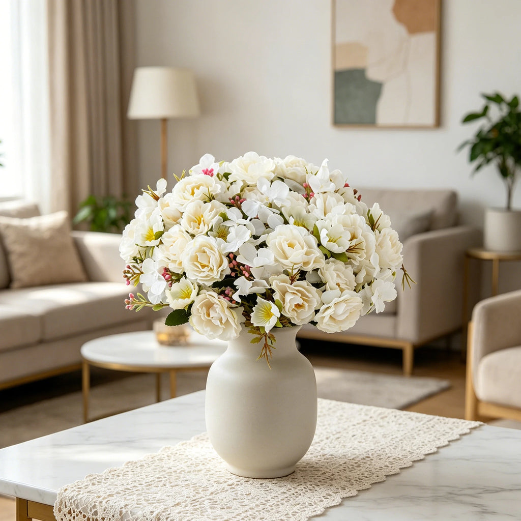 Silk Peony Artificial Flower Bouquet – Wedding & Home Décor Artificial Flower Bouquet Babs