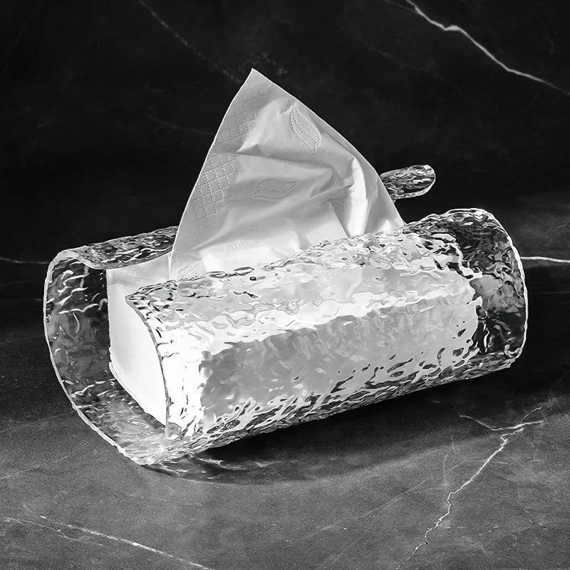 Oval Wavy Tissue Box Cover – Elegant Plastic Napkin Holder Tissue Box Cover Babs