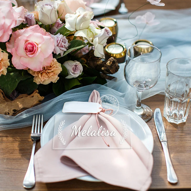 Clear Acrylic Table Place Cards for Wedding & Party (30/50 Pcs) Acrylic Place Cards Babs