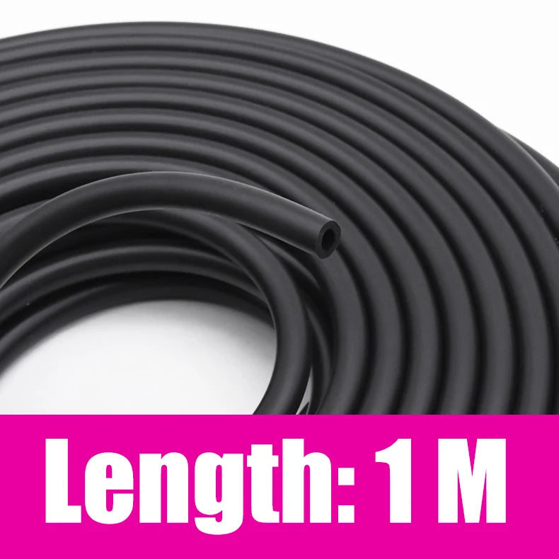 Reinforced Rubber Fuel Hose 1m – 5mm to 8mm Petrol Oil Tube Fuel Line Hose Babs black