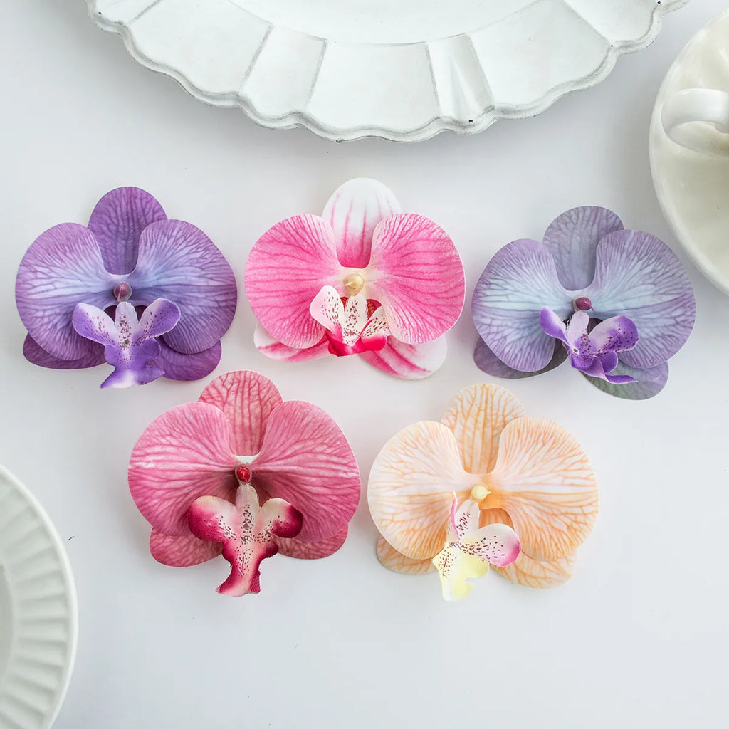 Thai Butterfly Orchid Artificial Flowers 10pcs – Hair & DIY Décor Artificial Flower Heads Babs