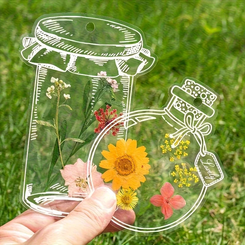 DIY Transparent Pressed Flower Bookmarks Kit – 20/40 Pcs DIY Craft Kit Babs