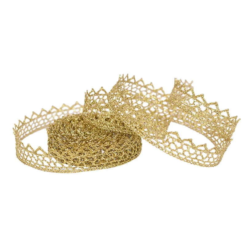 Gold Braided Lace Trim Ribbon 5/10 Yards – Sewing & Crafts Lace Trim Ribbon Babs