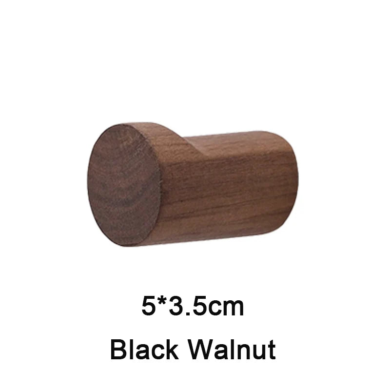 Beech Black Walnut Wall Hook – Minimalist Wood Coat Hook Wood Wall Hook Babs Black Walnut 5x3.5cm