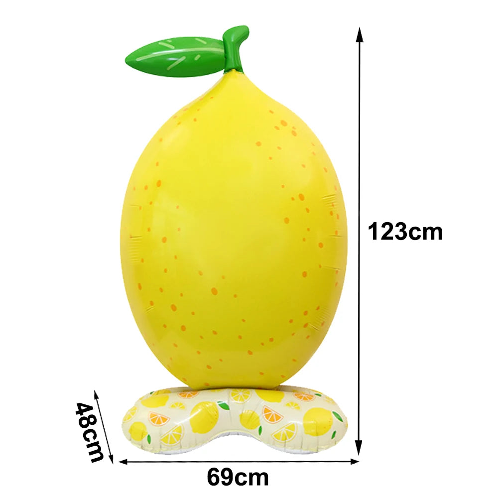 Fruit Foil Balloons – Strawberry Banana Watermelon Party Decor Party Foil Balloons Babs Light Yellow As pictures show