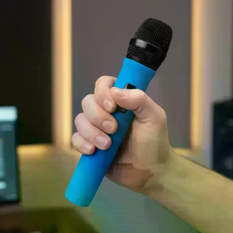 Wireless Mic Rubber Handle Cover – Non-Slip KTV Sleeve Set Mic Handle Cover Babs