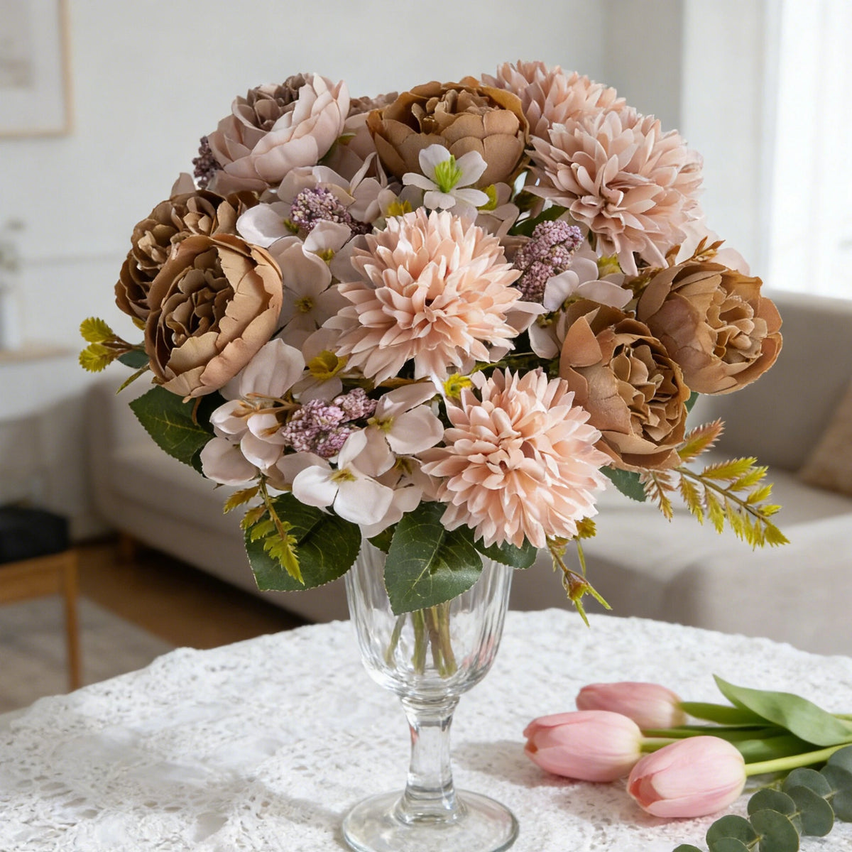Artificial Silk Chrysanthemum Rose Flowers – Wedding & Home Décor Artificial Silk Flowers Babs