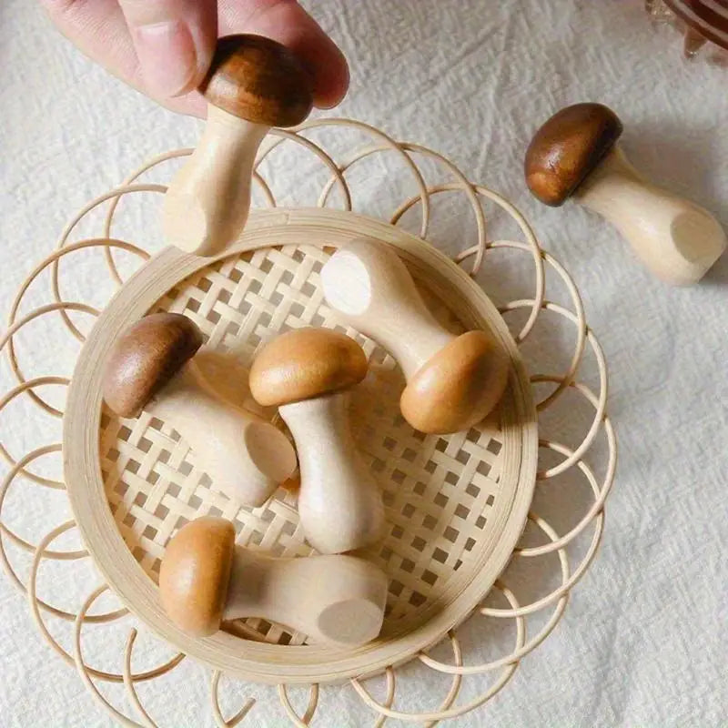 Wooden Mushroom Chopstick Holder & Utensil Rest | Table Decor Chopstick Rest Babs
