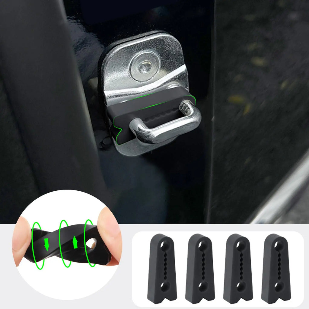 4pcs Silicone Car Door Cushion Buffer Anti-Shock Latch Cover Car Door Buffer Babs
