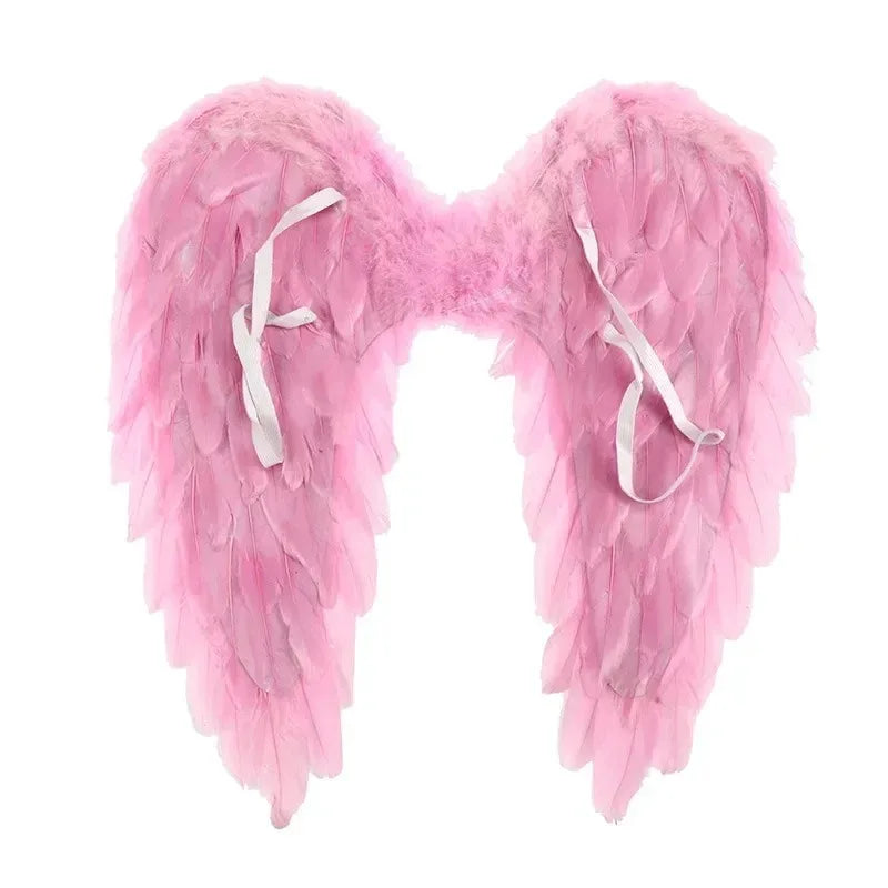 Feather Angel Wings Costume Prop – Wedding, Halloween & Party Costume Wings Babs
