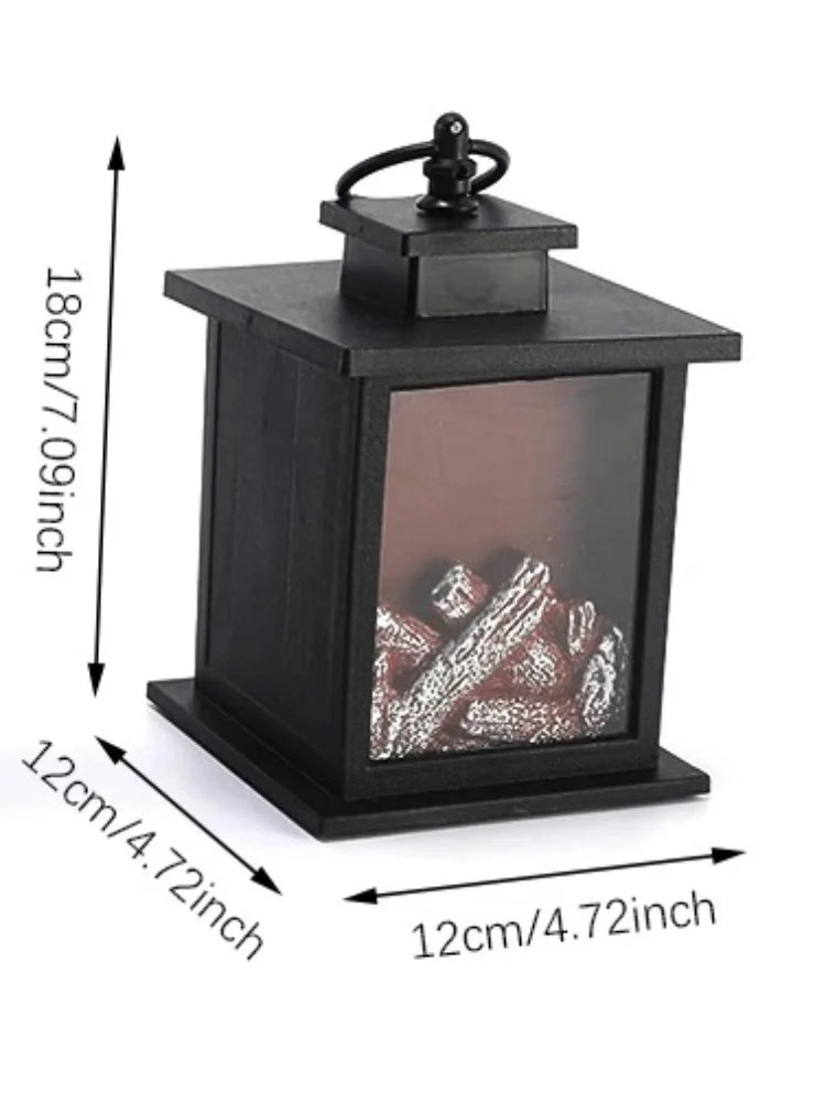 LED Flame Effect Lamp – Retro Fireplace Night Light Décor Flame Effect Night Light Babs Big Square Light