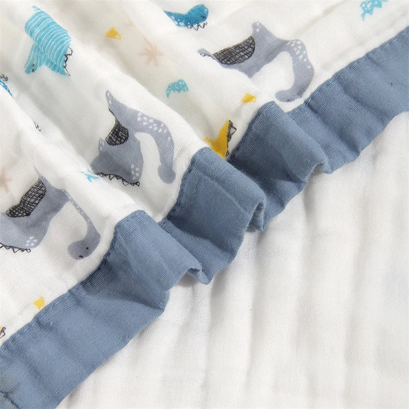 6-Layer Cotton Baby Swaddle Blanket – Breathable & Cartoon Baby Swaddle Blanket Babs