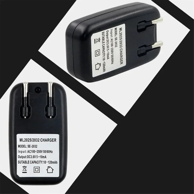 ML2032 ML2025 Coin Cell Charger 3.6V EU Plug | Alasicka Coin Cell Charger Babs