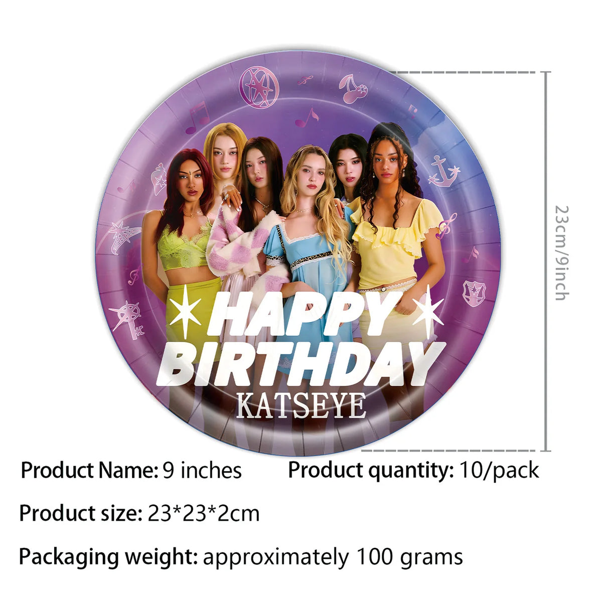 Katseye Kpop Birthday Party Supplies – Plates, Cups & Balloons