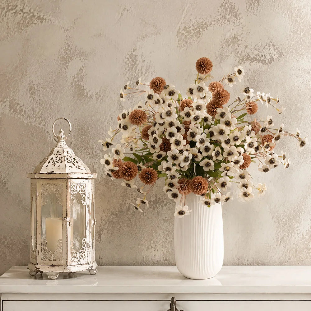 2Pcs Silk Daisy Artificial Flowers – Wedding & Home Decor Artificial Silk Flowers Babs
