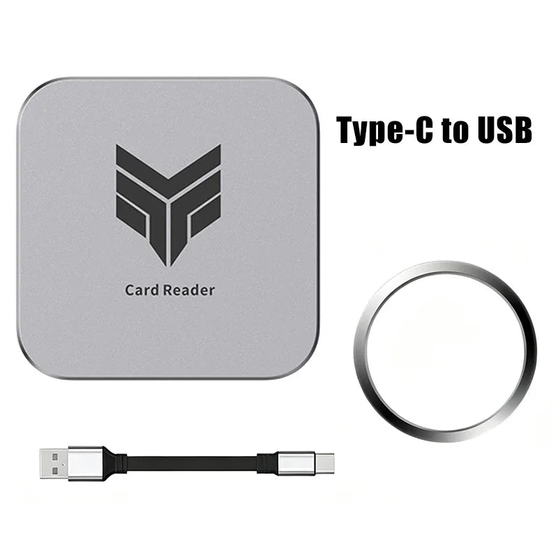 4-in-1 CF SD TF USB-A OTG Magnetic Memory Card Reader Adapter Memory Card Reader Babs Type-C to USB