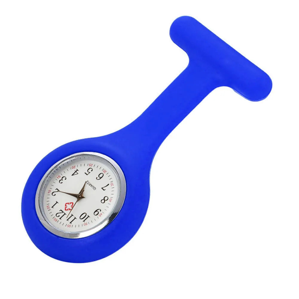 Women's Clip-On Fob Watch – Nurse Brooch Pin Pocket Watch Clip-On Fob Watch Babs blue