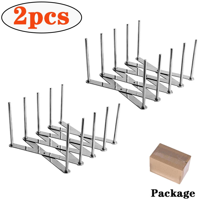 Retractable Pot Lid Holder & Kitchen Organizer Rack (1-2 Pack) Kitchen Lid Organizer Babs 2PCS